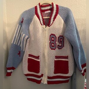 Trendy Boutique Red and Blue Women's Cardigan